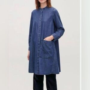 COS Denim Blue Long Sleeve Dress